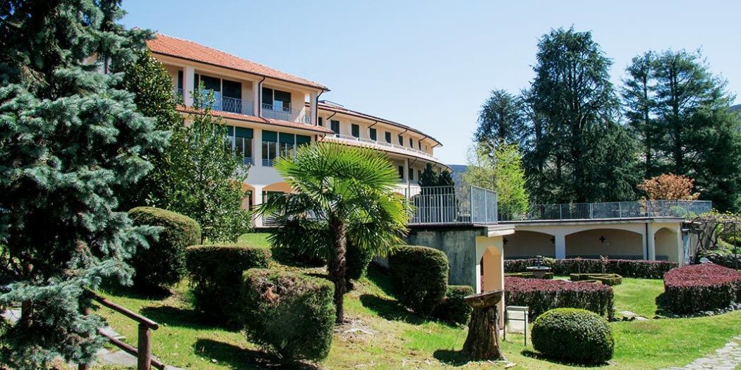 Panoramic view from Maria Candida above Lake Orta